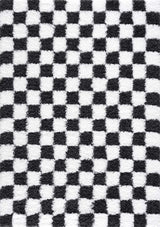 Atira Black & White Checkered Area Rug - Ornate Home