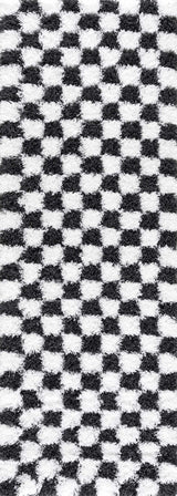 Atira Black & White Checkered Area Rug - Ornate Home