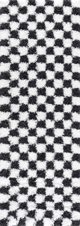 Atira Black & White Checkered Area Rug - Ornate Home