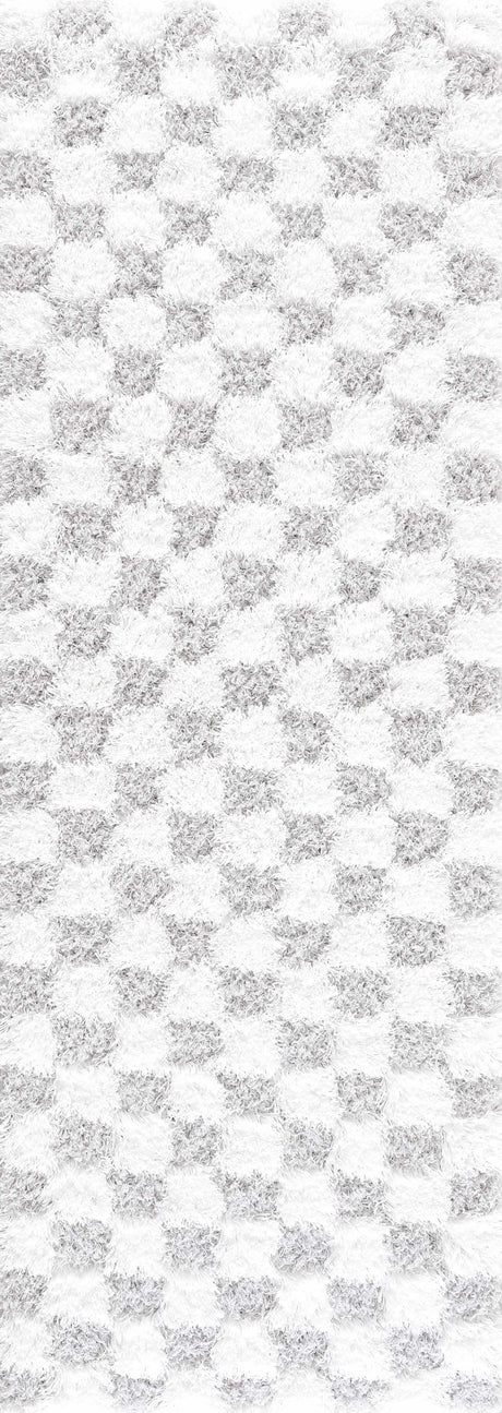 Atira Gray Checkered Area Rug - Ornate Home