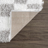Atira Gray Checkered Area Rug - Ornate Home