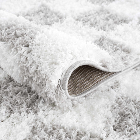 Atira Gray Checkered Area Rug - Ornate Home