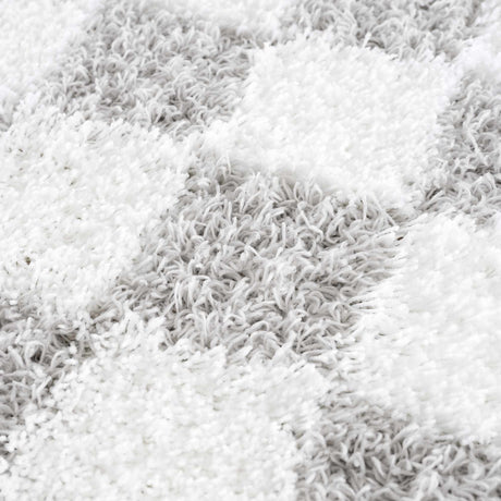 Atira Gray Checkered Area Rug - Ornate Home