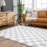Atira Gray Checkered Area Rug - Ornate Home