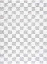 Atira Gray Checkered Area Rug - Ornate Home