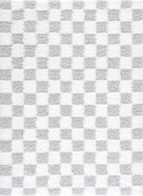 Atira Gray Checkered Area Rug - Ornate Home