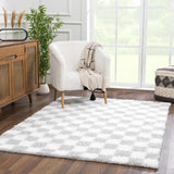 Atira Gray Checkered Area Rug - Ornate Home