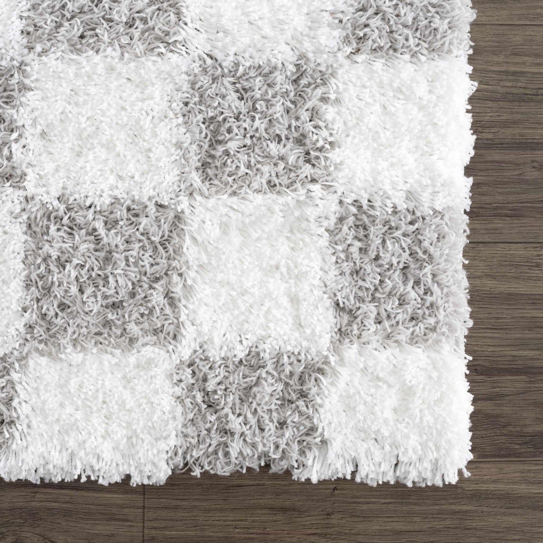 Atira Gray Checkered Area Rug - Ornate Home