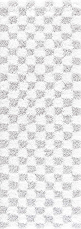 Atira Gray Checkered Area Rug - Ornate Home