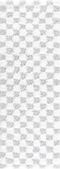 Atira Gray Checkered Area Rug - Ornate Home