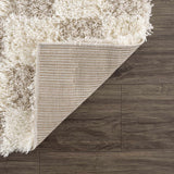 Atira Light Brown Checkered Area Rug - Ornate Home
