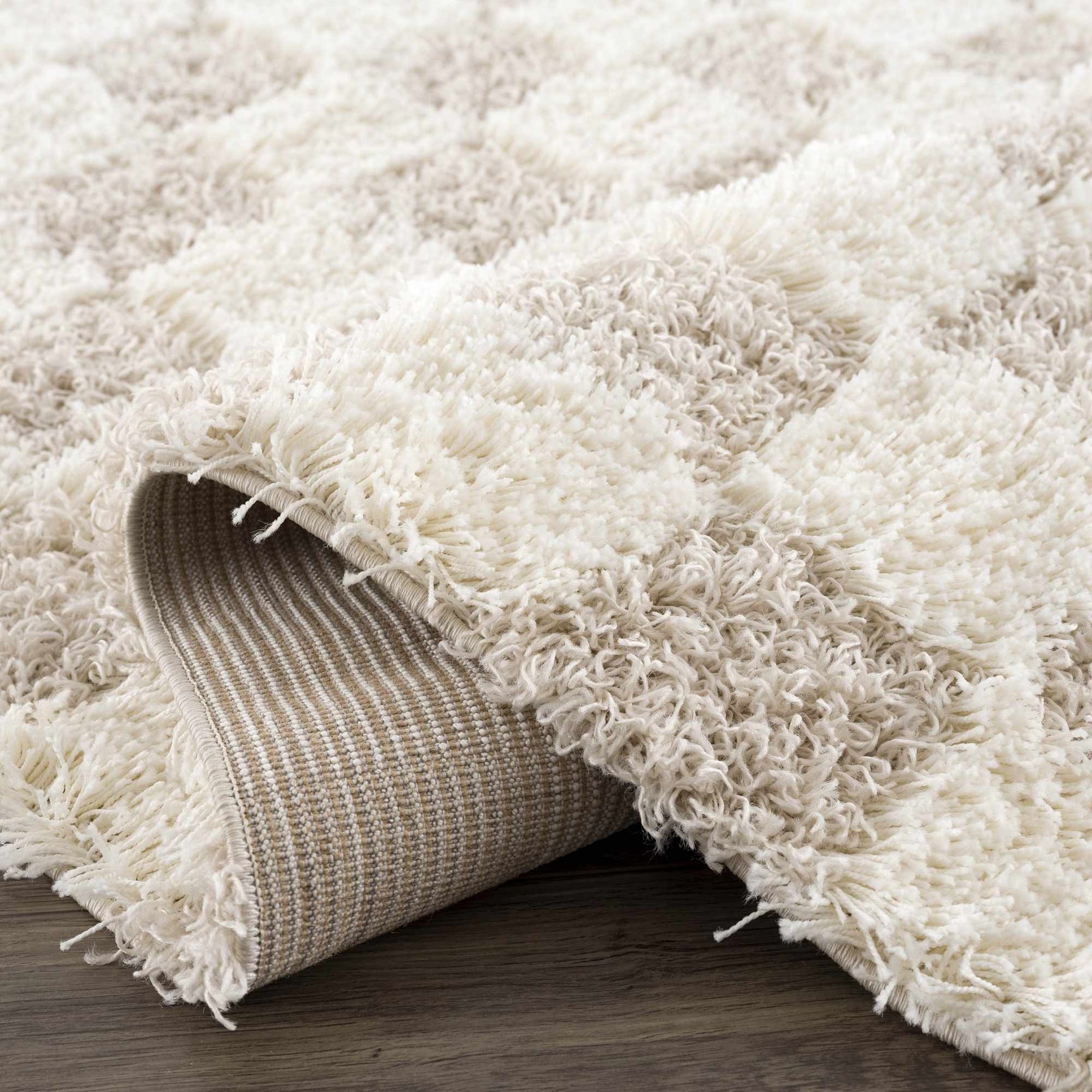 Atira Light Brown Checkered Area Rug - Ornate Home