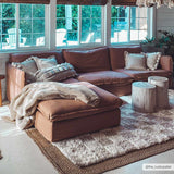 Atira Light Brown Checkered Area Rug - Ornate Home