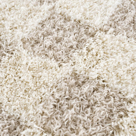 Atira Light Brown Checkered Area Rug - Ornate Home