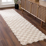 Atira Light Brown Checkered Area Rug - Ornate Home