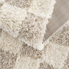 Atira Light Brown Checkered Area Rug - Ornate Home