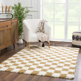 Atira Mustard Checkered Area Rug - Ornate Home