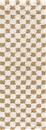 Atira Mustard Checkered Area Rug - Ornate Home