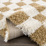 Atira Mustard Checkered Area Rug - Ornate Home