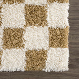 Atira Mustard Checkered Area Rug - Ornate Home