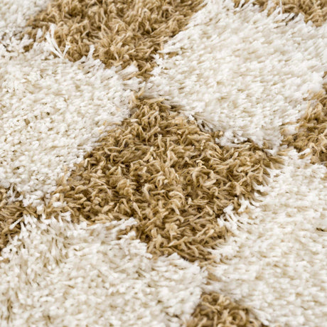 Atira Mustard Checkered Area Rug - Ornate Home