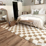 Atira Mustard Checkered Area Rug - Ornate Home
