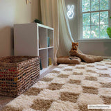 Atira Mustard Checkered Area Rug - Ornate Home