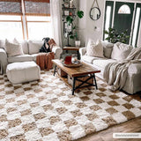 Atira Mustard Checkered Area Rug - Ornate Home