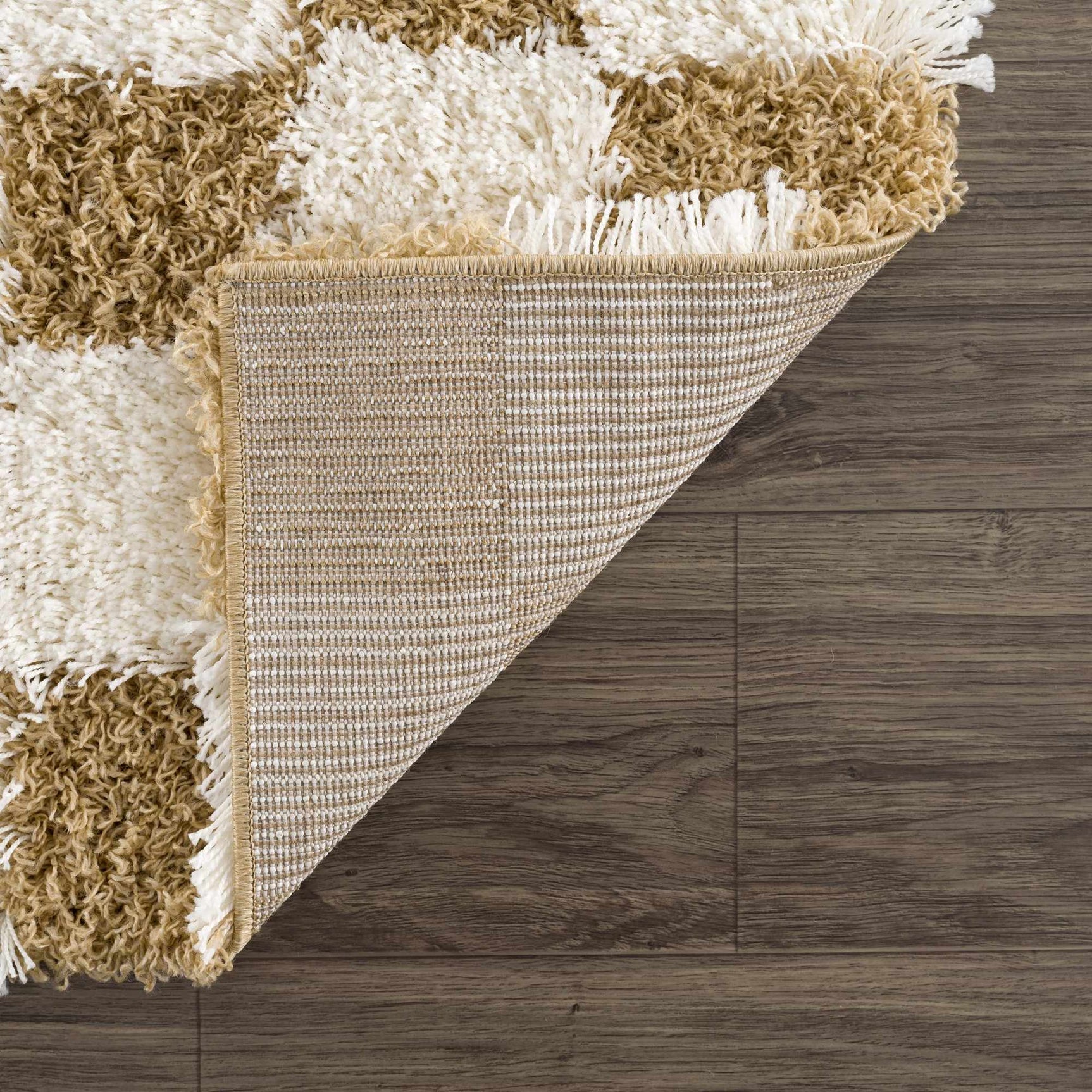 Atira Mustard Checkered Area Rug - Ornate Home