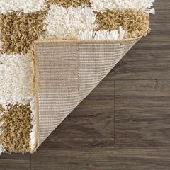 Atira Mustard Checkered Area Rug - Ornate Home