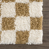 Atira Mustard Checkered Area Rug - Ornate Home