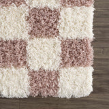 Atira Pink Checkered Area Rug - Ornate Home