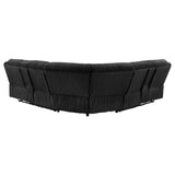 Atkinson Black Upholstered Reclining Sectional Sofa - Ornate Home