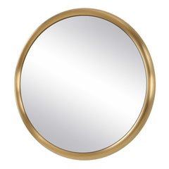 Atkinson Brass Modern Round Mirror - Ornate Home