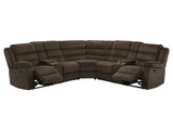 Atkinson Chocolate Upholstered Reclining Sectional Sofa - Ornate Home