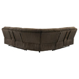 Atkinson Chocolate Upholstered Reclining Sectional Sofa - Ornate Home