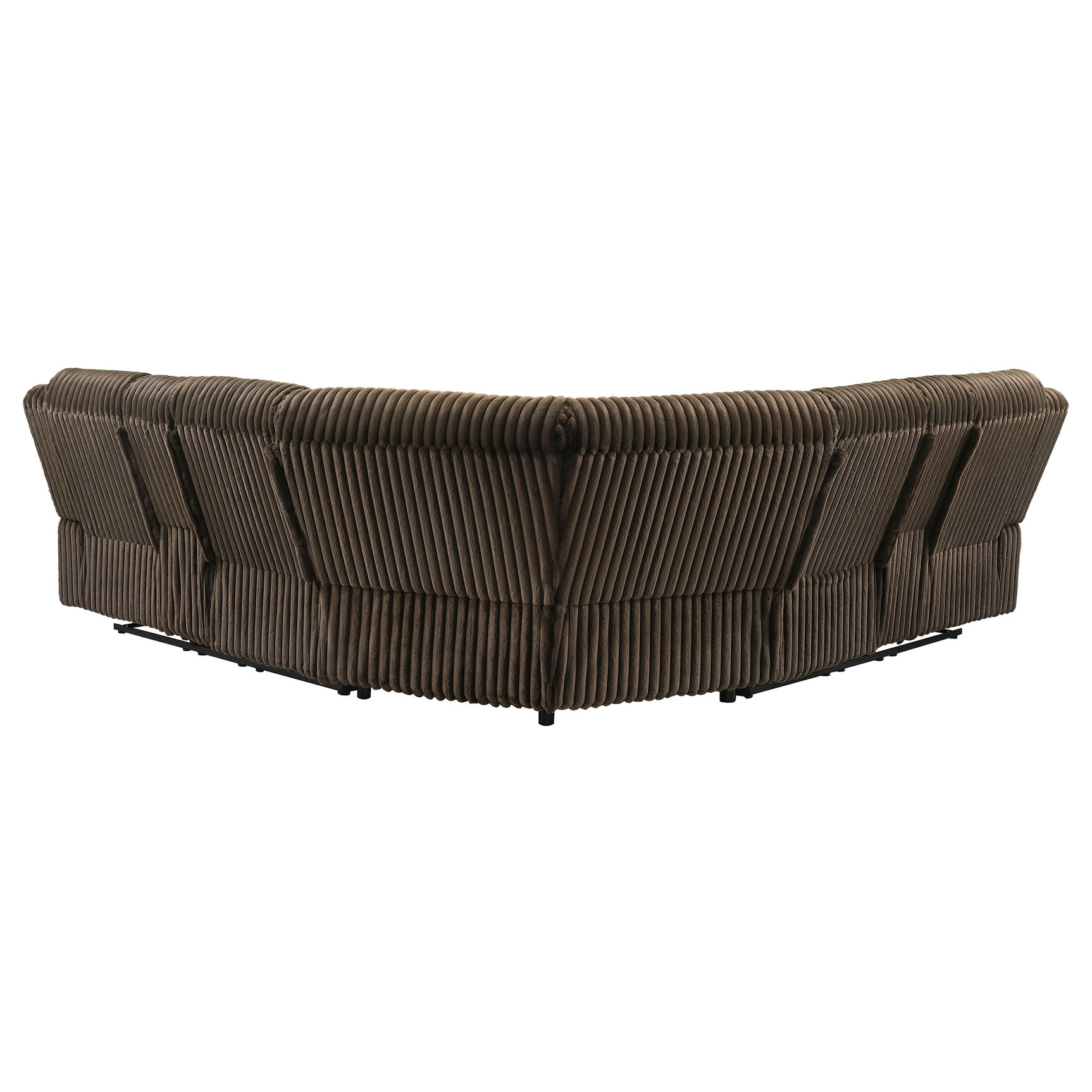 Atkinson Chocolate Upholstered Reclining Sectional Sofa - Ornate Home