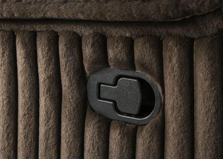 Atkinson Chocolate Upholstered Reclining Sectional Sofa - Ornate Home