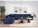 Atlantic Blue 6-piece Upholstered Modular Sectional Sofa - Ornate Home