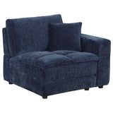 Atlantic Blue 6-piece Upholstered Modular Sectional Sofa - Ornate Home