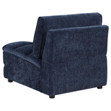 Atlantic Blue Corduroy Upholstered Armless Chair - Ornate Home