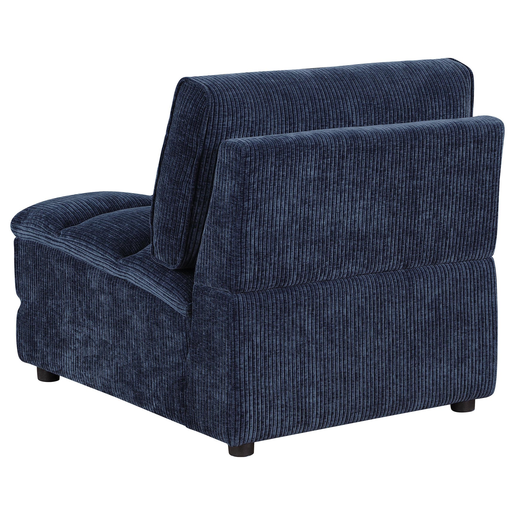 Atlantic Blue Corduroy Upholstered Armless Chair - Ornate Home