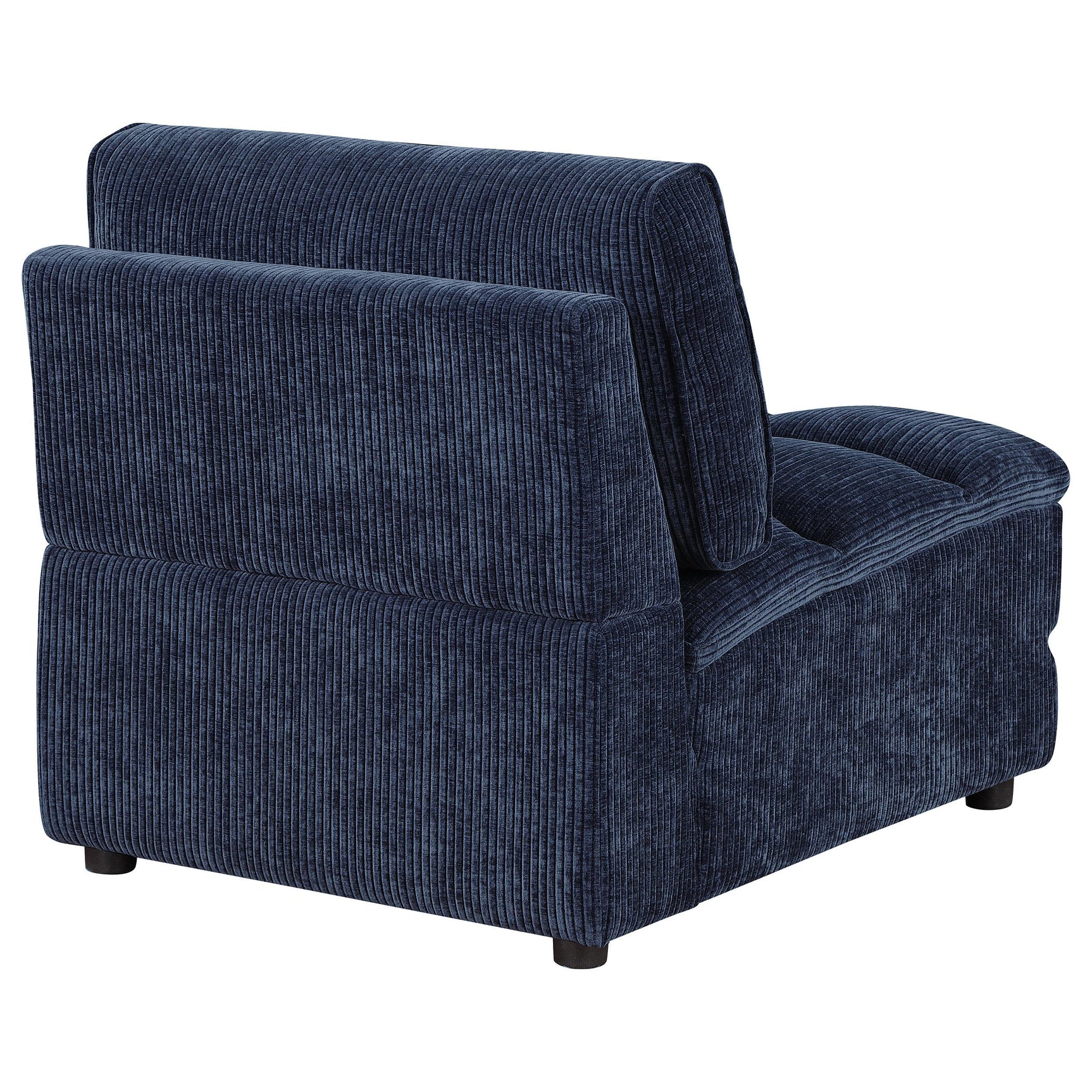 Atlantic Blue Corduroy Upholstered Armless Chair - Ornate Home