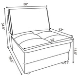 Atlantic Blue Corduroy Upholstered Armless Chair - Ornate Home