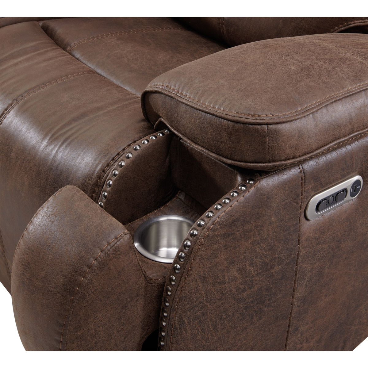 Atlantis Heritage Brown 2-Piece Living Room Set - Ornate Home