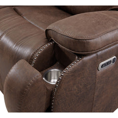 Atlantis Heritage Brown 2-Piece Living Room Set - Ornate Home