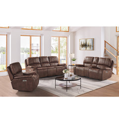 Atlantis Heritage Brown 3-Piece Living Room Set - Ornate Home