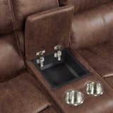 Atlantis Heritage Brown 3-Piece Living Room Set - Ornate Home