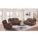 Atlantis Heritage Brown Power Motion Recliner with Power Head Recliner - Ornate Home