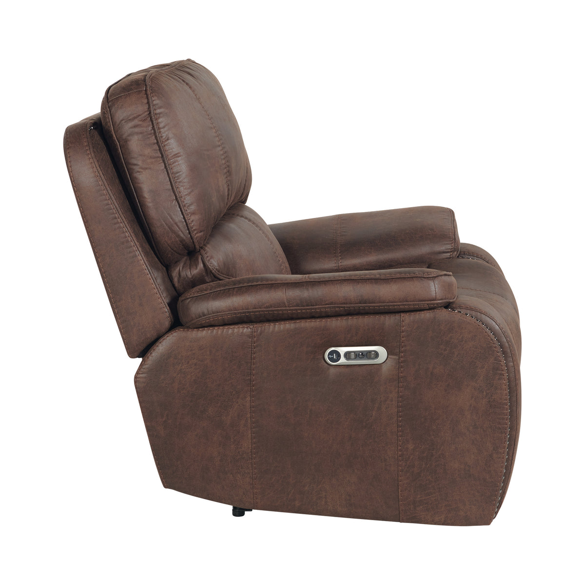 Atlantis Heritage Brown Power Motion Recliner with Power Head Recliner - Ornate Home